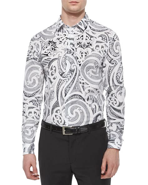 Versace Long Sleeved Shirts for Men 